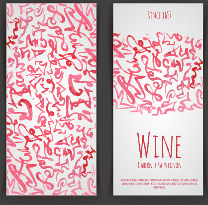 ناقل الإبداعية ملصقات النبيذ ألوان مائية