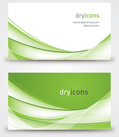 Wavy Business Card Vector Graphic