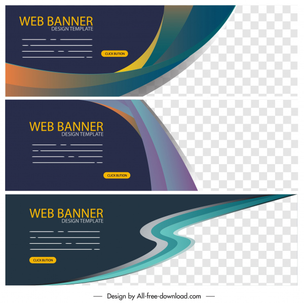 Web Banner Vorlagen moderne abstrakte eleganten Dekor