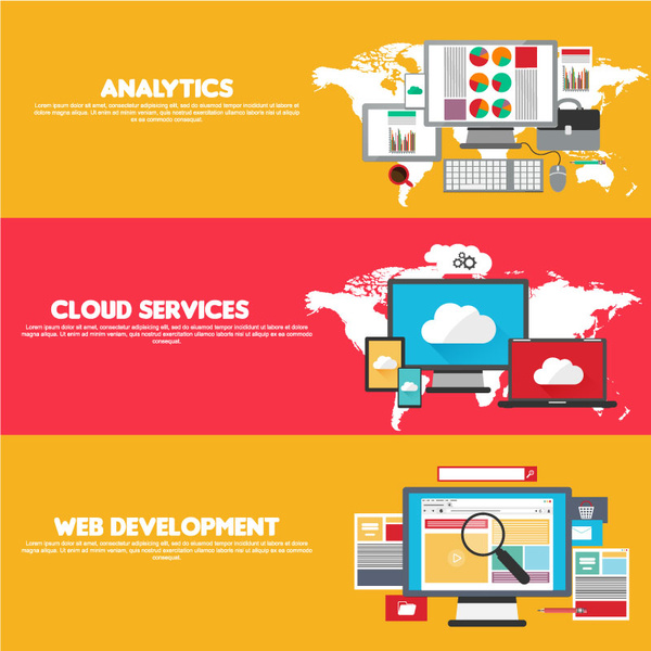 Web Cloud-services Infografiken