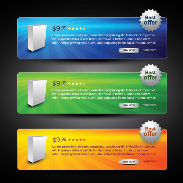 Webpage Design Decorative Element Set