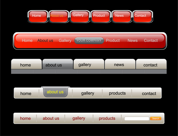interface avec le site web modèle en style classique