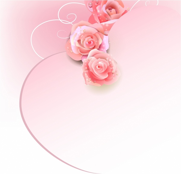 Hochzeit-Hintergrund mit rosa Rosen.