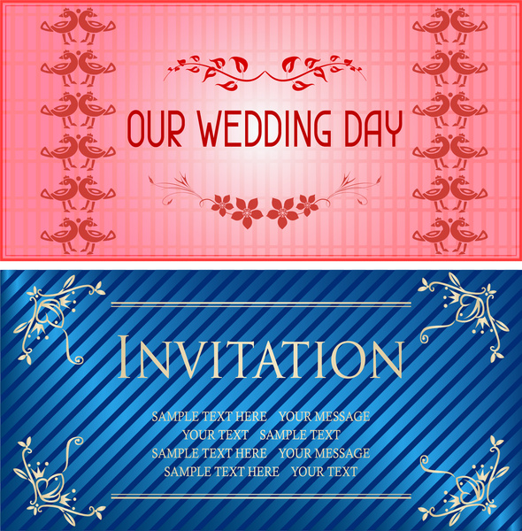 Düğün günü davetiye kartı
