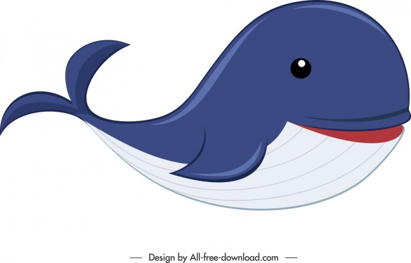 الحوت الحيوانية رمز لطيف رسم الكرتون-كارتون المتجهات-ناقل حر تحميل مجاني