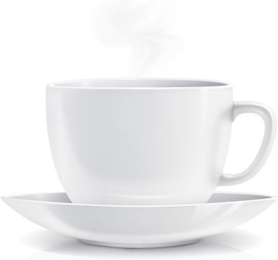 vector de diseño de taza de café blanco