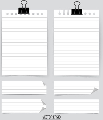 White-Paper Banner Vektoren set