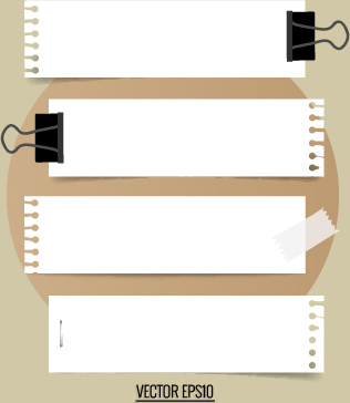 White-Paper Banner Vektoren set