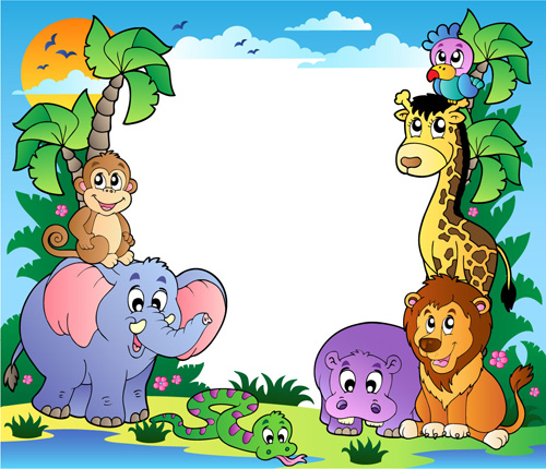 Wild Animal Cute Cartoon Vector Set-vector Cartoon-free Vector Free Download