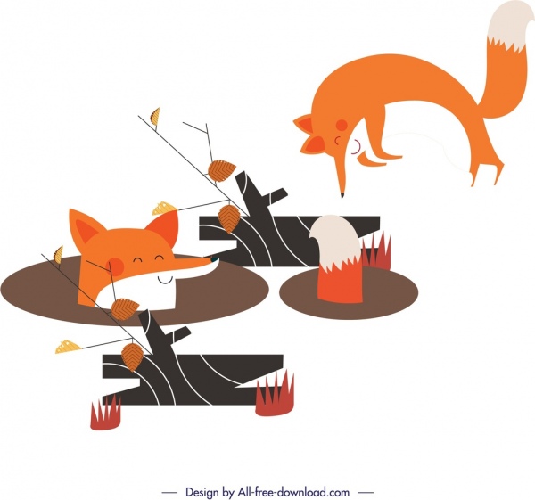 野狐物种绘画彩色古典素描