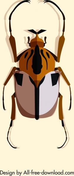 野生の昆虫アイコンクローズアップ3Dデザイン