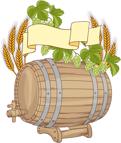 Wine Barrels Vector 4