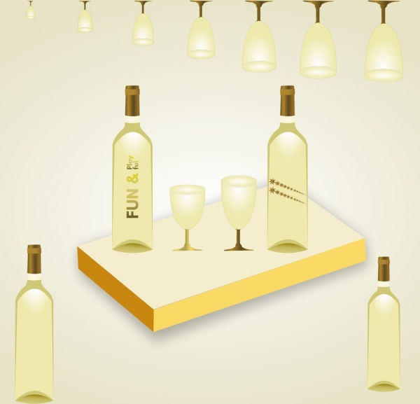 cartaz da garrafa de vinho