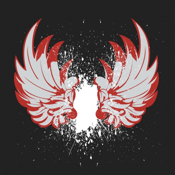 Flügel Hintergrund dunkel Grunge-design