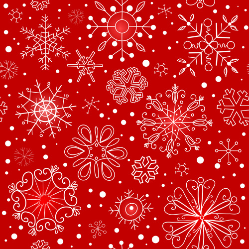 Winter Snowflakes Pattern Design Vector Graphics