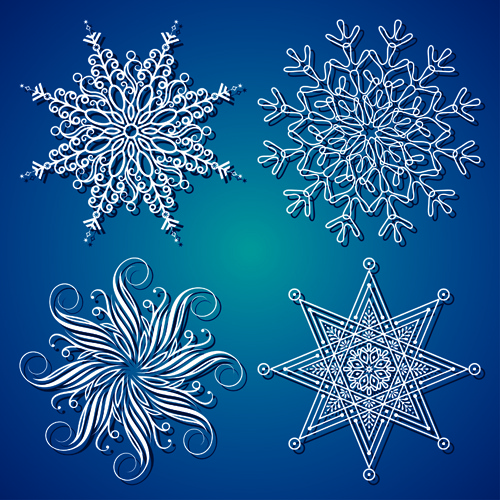 Winter snowflakes modèle conception des graphiques vectoriels