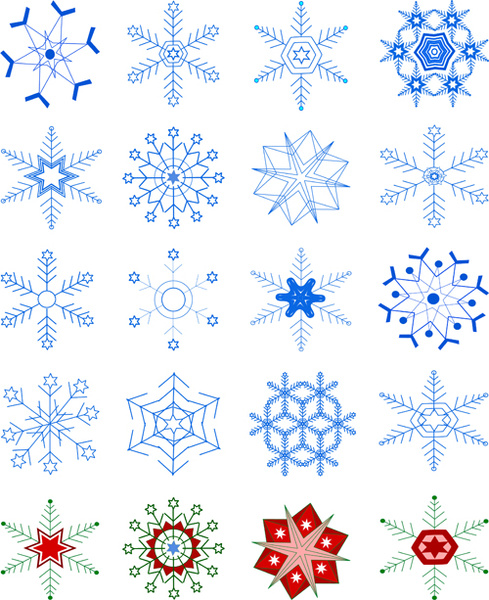 gráficos do vetor da concepção do padrão flocos de neve de inverno
