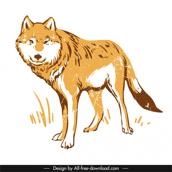 Wolf Animal Icon Classical Handdrawn Sketch-vector Icon-free Vector Free  Download