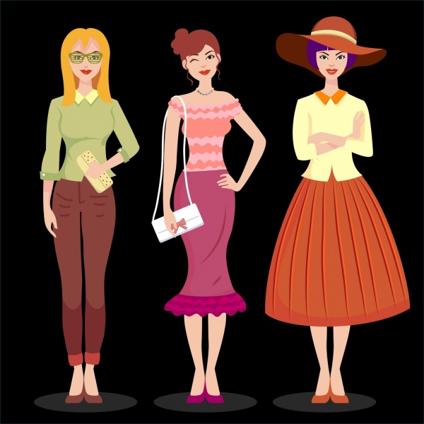 여성 패션 아이콘 사무실 의상 액세서리 장식
