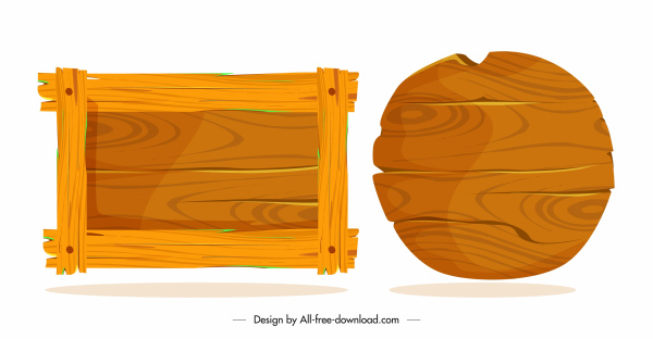 Holz-Schilder-Vorlagen klassische runde rechteckige Formen
