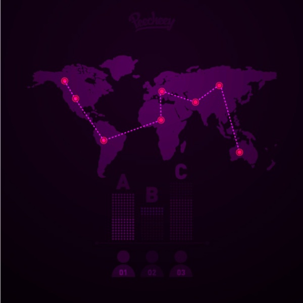 Illustration infographie mondiale