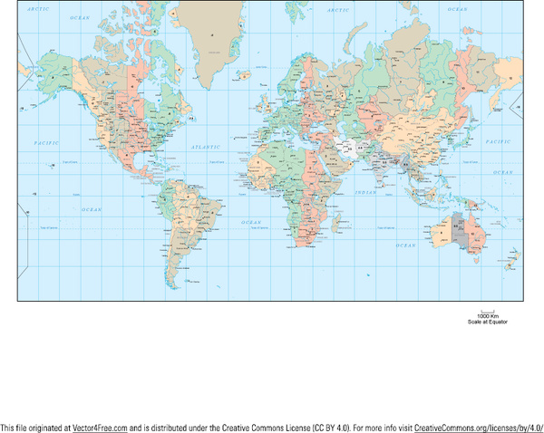 Mapa Mundial de zonas de tiempo Vector