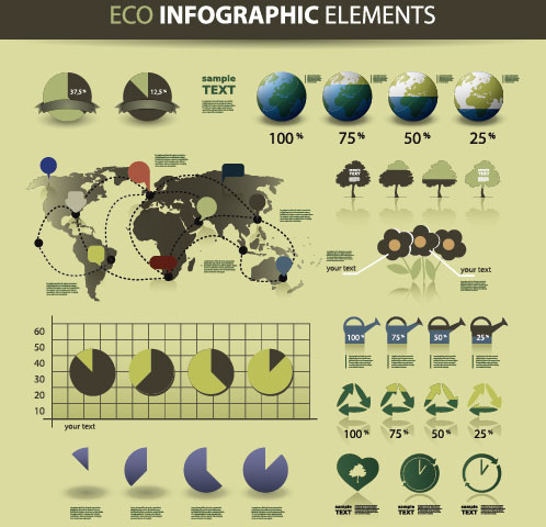 Elementy infografiki rok wektor