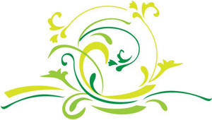 Yellow And Green Floral Art Vector