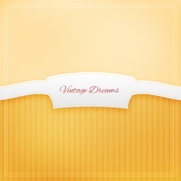 étiquette de ruban jaune rêve vintage
