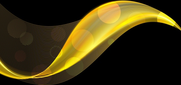 gelben Kurvenlinien 3D-Hintergrund