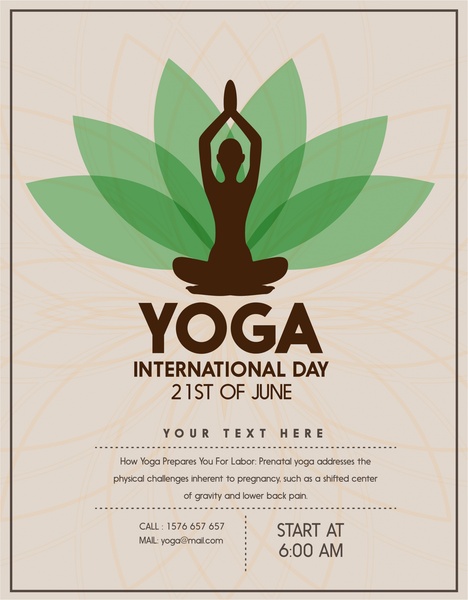 Yoga-Werbung-Banner-Design mit üben Frauen-silhouette