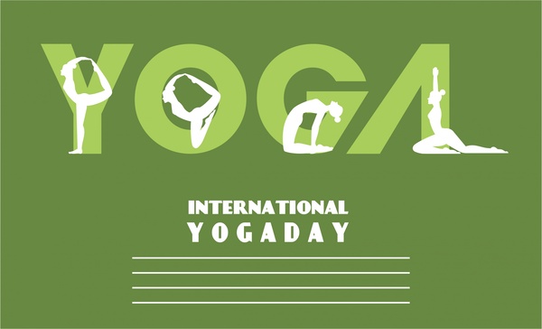 texto do banner promoção ioga e gestos humanos design
