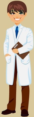 ilustração médico jovem