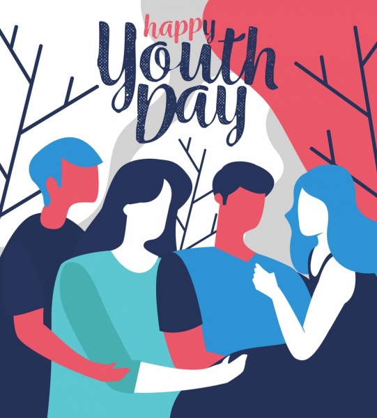 День молодежи Баннер Молодежь Иконы Классический эскиз