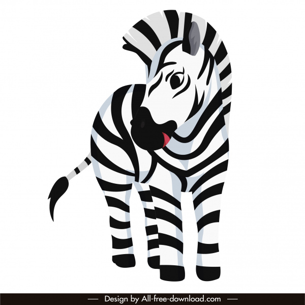 Boceto De Dibujos Animados De Color Icono De Animal Cebra-icono De  Vector-vector Libre Descarga Gratuita