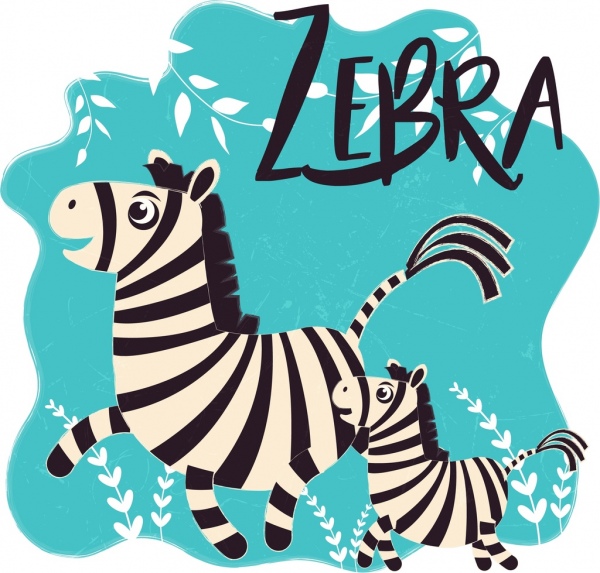projeto do zebra desenho bonito dos desenhos animados