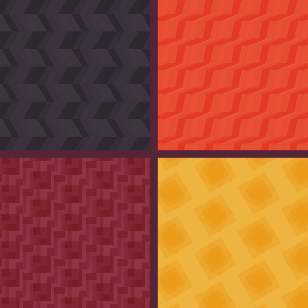 collezione di pattern a zig-zag wave