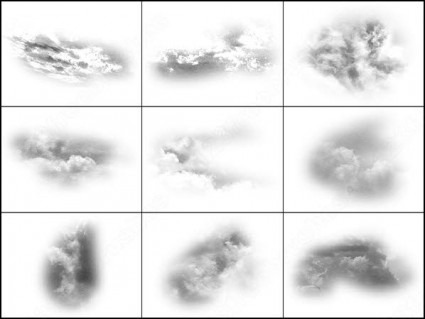 30 texturas suaves nubes cepillo