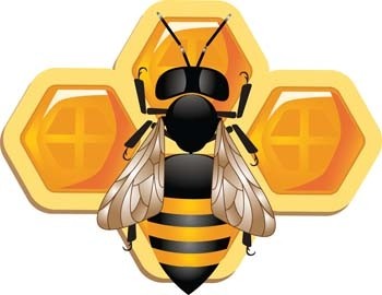 3 d の蜂とハニカム蜂 ai adobe イラストレーター蜂ベクトル動物イラストレーター ベクトル援助イラストレーター ベクトルをベクトルします。