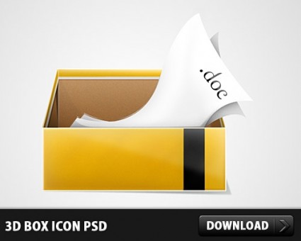 3d Box Icon Psd