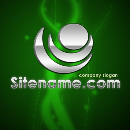 3D логотип chrome Бесплатные psd