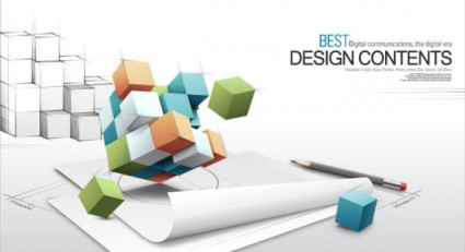 design de moda 3D fundo de vetor negócios do conceito de texto