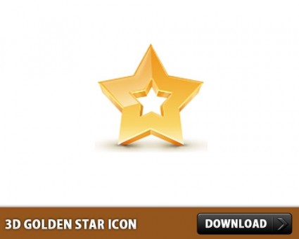 3D psd de ícone de estrela dourada