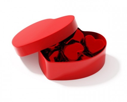 serie di heartshaped foto ad alta definizione in 3D heartshaped scatola regalo