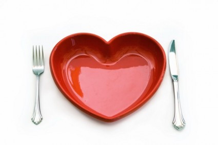 hình ảnh 3D heartshaped loạt các highdefinition bộ đồ ăn bằng heartshaped