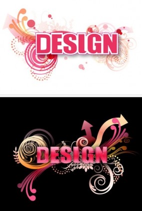 3D vector diseño de letra