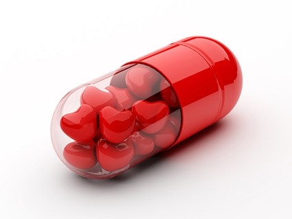 cuadro 3D de píldora de amor