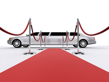 foto di limousine tappeto rosso 3D