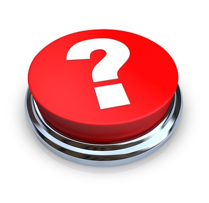 3d Red Question Mark Button Image