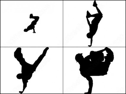 4 ballerini pausa nero pennello